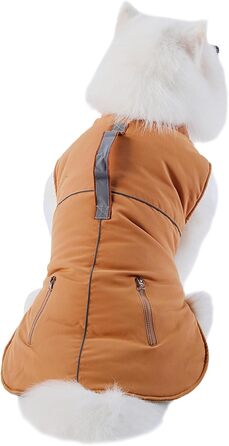 Зимова куртка для собак - теплий комір-нашийник, ізольована верхня частина з м'яким флісом, вітронепроникний комплект для собак середніх розмірів для прогулянок у холодну погоду