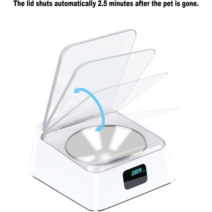 Автоматичний годівник для котів та собак – Інтелектуальний інфрачервоний датчик для сухого/вологого корму (350 мл) з нержавійною чашею – Практичний дозатор корму для маленьких/середніх тварин