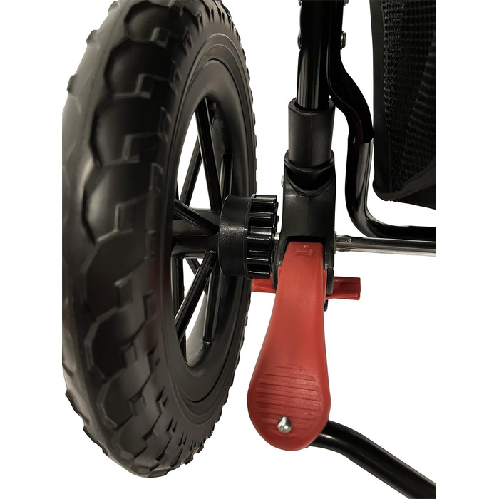 Petique Chinook Schwarz: розкішний візок для собак | Колеса 30 см, EVA, світловідбивачі | До 23 кг