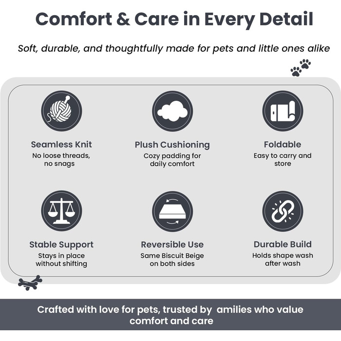 Килимок для собак та котів PetMat з органічної бавовни, двосторонній, безшовний, м'який 3D-в'язаний, 40.6 x 61 см, Charcoal Harbor Mist