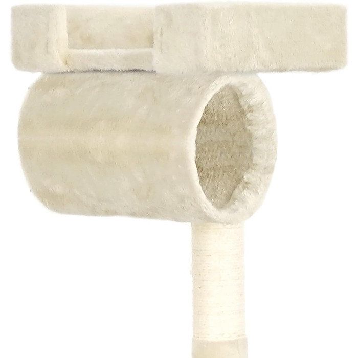 Дерево для котів Wiltec у бежевому кольорі, 141 см, з сизалю, будиночком, гамаком та лежанкою