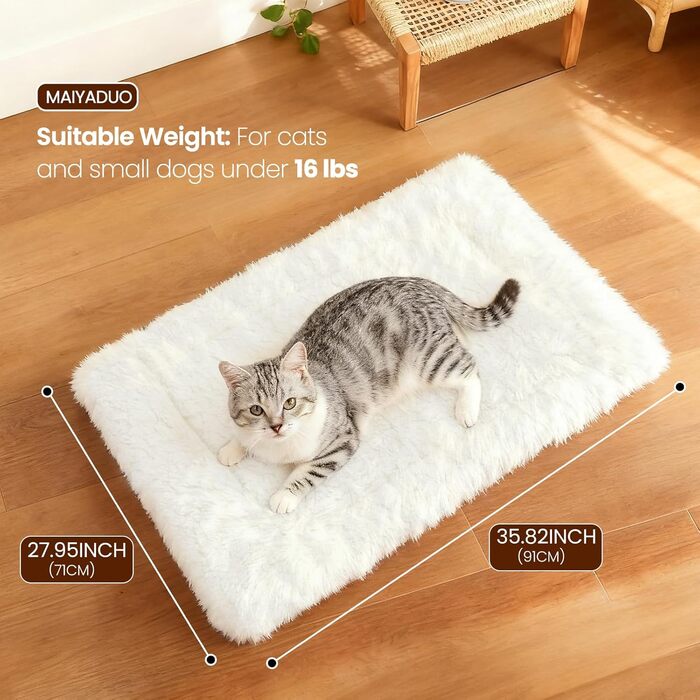 М'яке ліжко для котів, 60x45 см, плюшеве, для маленьких собак та котів, 2-в-1, ліжко-подушка, ковдра, ліжко-гніздо, L:91x71 см