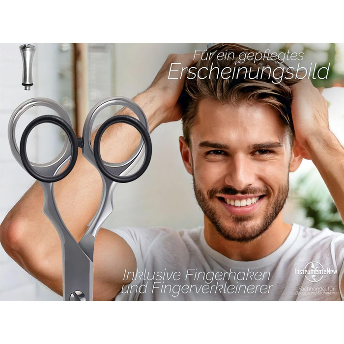 Професійна фризувальна ножиця для волосся з зубчиками (6 дюймів) - для вирівнювання та стрижки, з нержавіючої сталі, блакитна