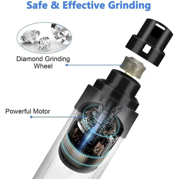 Електричний триммер для собак OrthoTrimmer від SWZEC - безпечний та ефективний для догляду за кігтями вдома (білий)