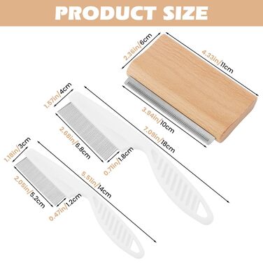 Набір з 3 щіток для вичісування шерсті собак та котів, інструмент для видалення шерсті з 2 гребінцями для собак, котів, коней, безболісне доглядове обладнання для короткої шерсті