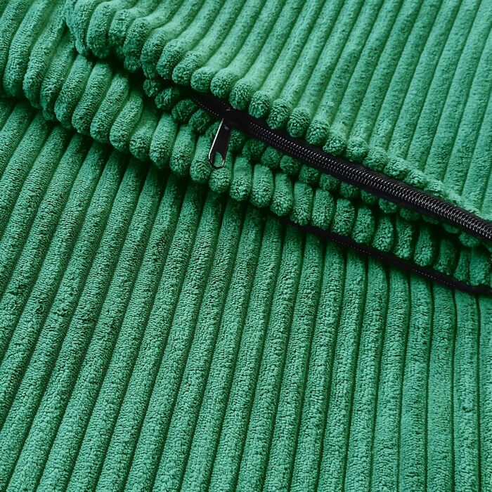 Ліжко для собак 4L Textil з Cordsamt, для великих та середніх собак, знімний та пральний чохол (Колір: Коричневий, Смужки). Замінний чохол (60x50 см), Зелений (смужки)