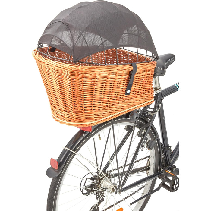 Сонцезахисний тент для велосипедного кошика для собак Tigana – захист від сонця UV 40+, екологічний, дихаючий, мікрофібра, легко встановлюється, легкий та компактний