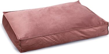 Подушка для собак Lotte Nalino, велюр, сіра (рожева), 100x70x15 см