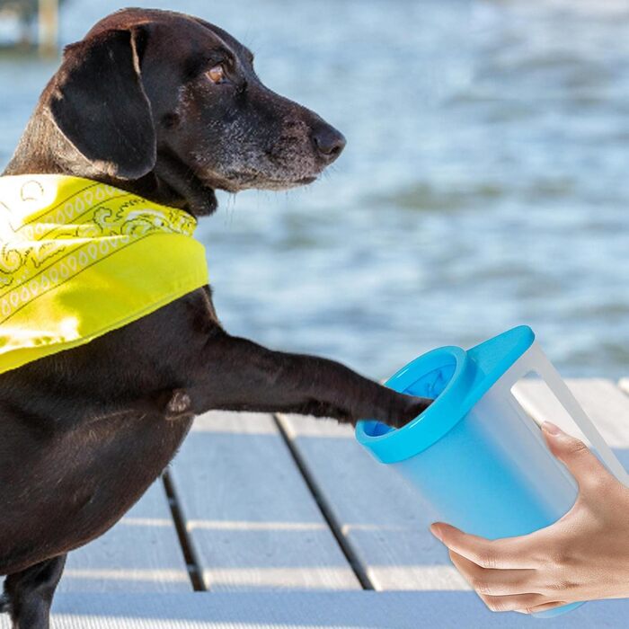 Підкладка для лап собак | Підкладка для лап тварин з силіконовою щіткою | Змінний очищувач для лап собак та котів, щітка для чищення лап тварин - середній (Fuß Cup - великий)