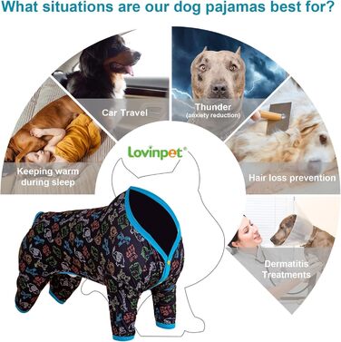 Піжама для собак LovinPet Dobermann, розмір XXL, захист від сонця, дихаючий матеріал, принт 'Джунглі'