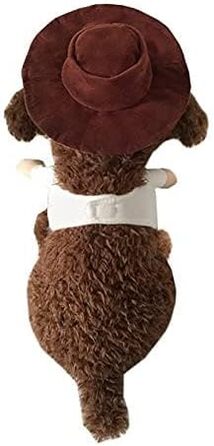 Костюм ковбоя для собак з капелюхом. Карнавальний костюм для собак та котів на Хелловін. Розмір XS