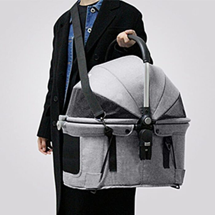 Візок для собак та котів з функцією складання - чорний, 73x55x100 см, до 15 кг