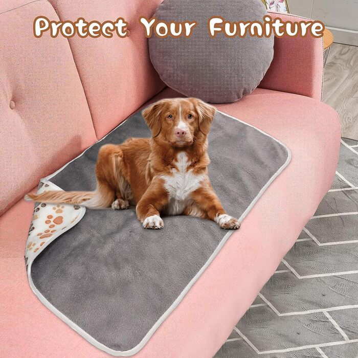 Водонепроникні ковдри для собак YUEPET, 2 шт., 76,2 x 60,9 см (30'x20'), фліс, фланель, для ліжка, дивана, захист від бруду