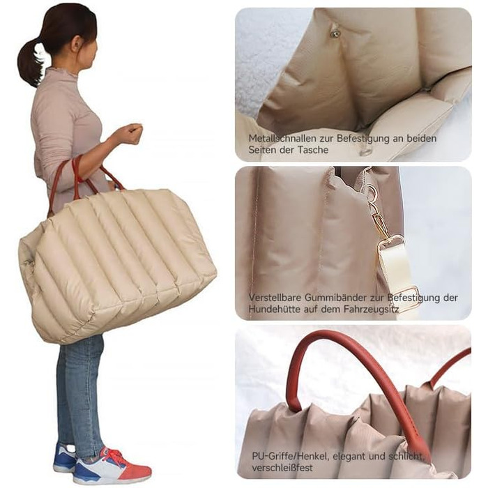 Автомобільний лежак для собак у багажник - переноска, підставка для маленьких собак, 55x42x42 см, темно-хакі