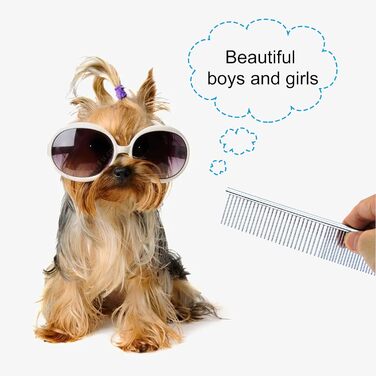 Гребінець для собак Andiker з нержавіючої сталі, щітка для догляду за шерстю, підходить для малих, середніх та великих тварин, котів, коней (L) Large