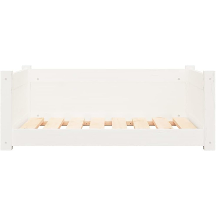 Ляжка для собак, біла, 75,5x55,5x28 см, з масиву сосни, корзина для собак, собаче ліжко, vidaXL