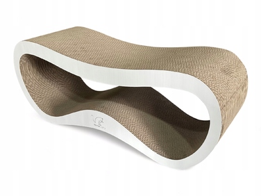 Великий картонний кігтеточка-ліжечко для котів HomeCatty, 75x26x25 см