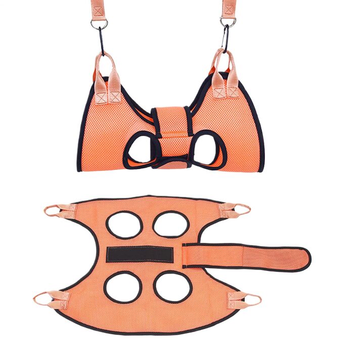 Гамак для догляду за собаками – зручна пов’язка для грумінгу, стрижки нігтів, миття вух та купання; включено інструмент для стрижки та пилка для безпечного та безстресового догляду за шерстю вдома. Колір: коричневий, чорний