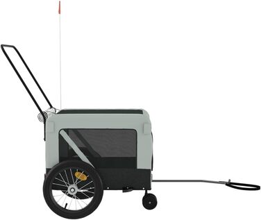 Фаркоп-причіп для велосипеда Gecheer, чорний, для собак, 123x63x66 см, сірий