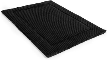 Килимок для собак великих порід Wallace & Jones Cardi, 130x90 см, чорний, з м'якої тканини, миється