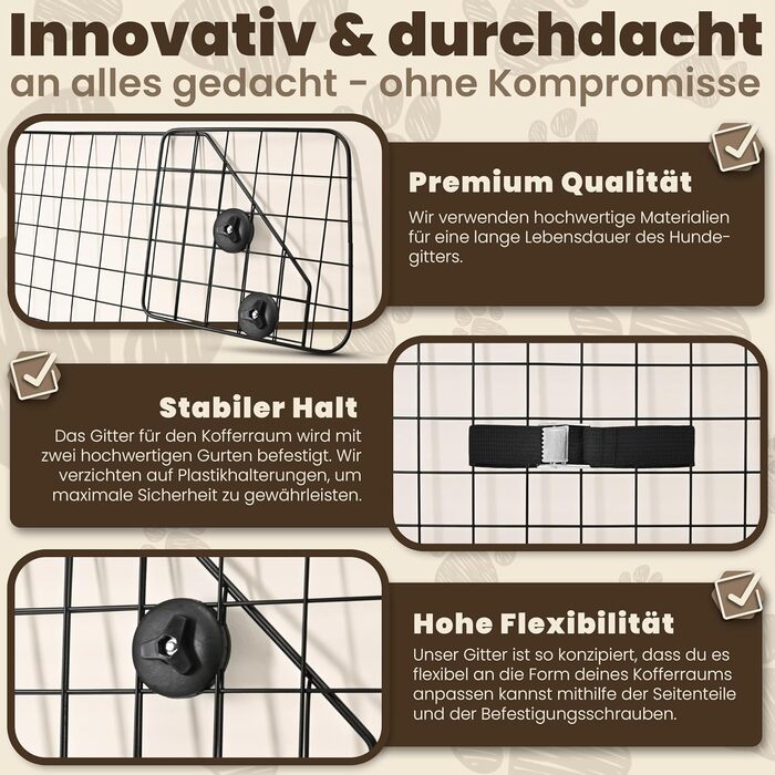 Сітка для собак у багажник авто | Якісна та міцна перегородка для багажника | Перегородка для багажника для собак