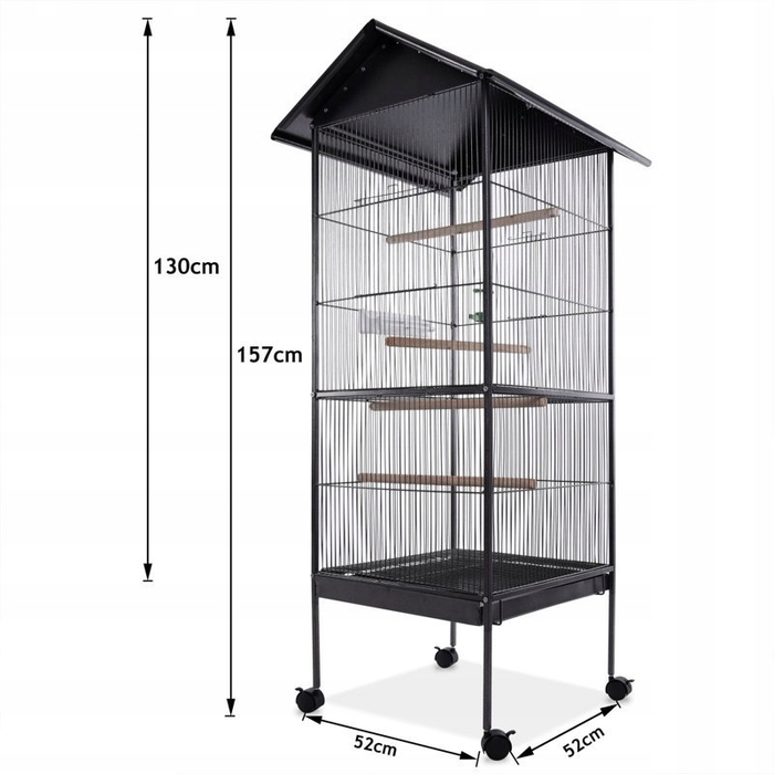 Клітка Wideshop 52 x 52 x 157 см, чорна