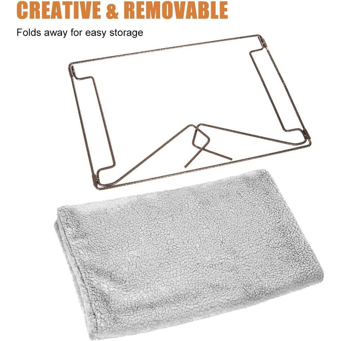 Кішка/Собака, тепле ліжко для батареї опалення, міцний металевий каркас, до 5 кг, сірий колір