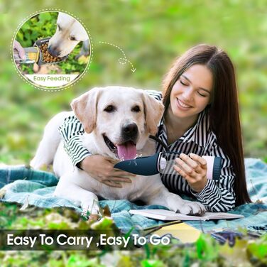 Водяна пляшка для собак SUPERDESIGN сірого кольору з контейнером для корму, для подорожей, прогулянок та активного відпочинку. Безпечна та зручна у використанні. Модель SD-PT-1662-5