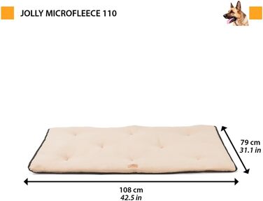 Килимок для собак Ferplast Hundekissen - зручне ліжко для великих собак. Зносостійкий, водонепроникний, з мікрофлісу. Розмір: 108 x 79 x 3,5 см. Чорний колір.