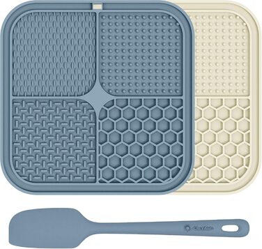 Килимок для собак з присосками, 2 шт. - Килимок для повільного облизування, для заспокоєння та розваги, підходить для дресирування собак, 21.6 x 21.6 см