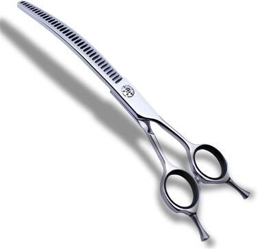 Ножиці для грумінгу собак, 35 зубів, права кривизна, для стрижки та проріджування шерсті