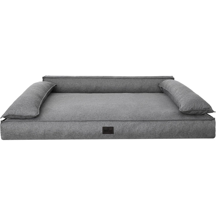 Ліжко-матрац для собак DOGGY XXL 120x77 см, антрацит, для малих і великих порід, лежак-подушка для домашніх тварин
