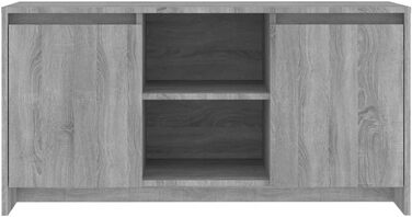 ТВ тумба vidaXL з дверцятами, полицями, біла, 102x37,5x52,5 см, ДСП (дуб сонома) – сучасна низька шафа для телевізора та Hi-Fi