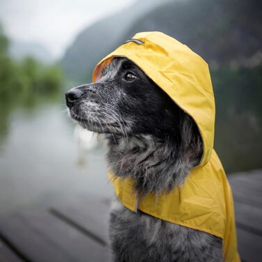Водонепроникний дощовик для собак Idepet з отвором для нашийника: жовтий, для малих, середніх та великих порід