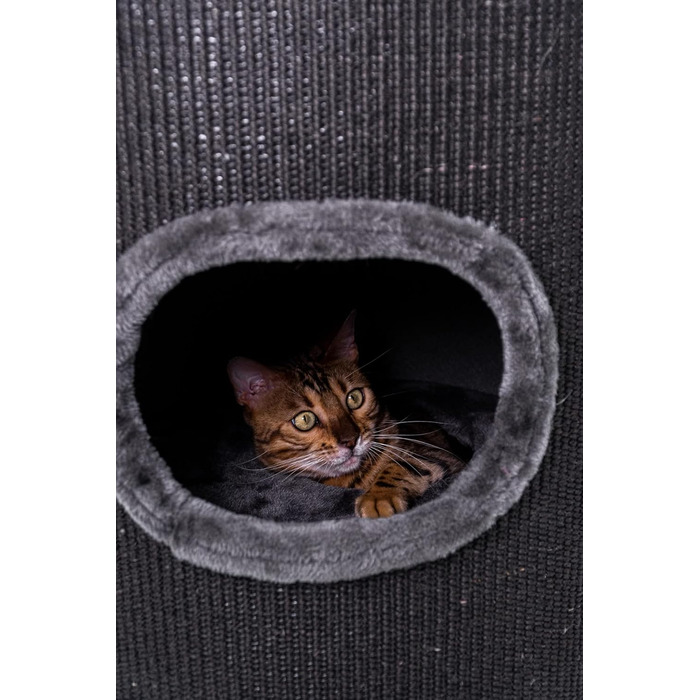 Petrebels Дряпка для котів - дряпка-домик, 110 см, чорна