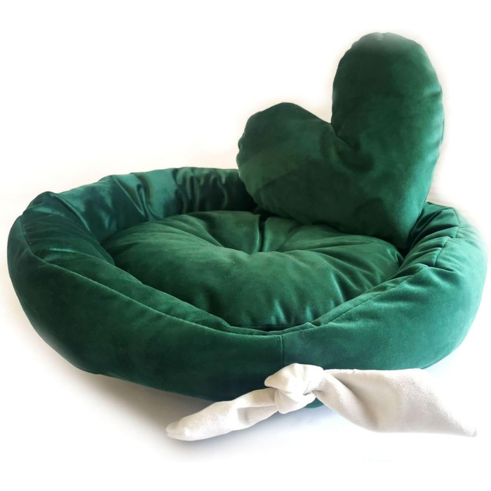 М'яке лежанка-подушка для собак Love Gifts® | Ортопедичний лежанка для собак середніх та маленьких порід | Зелений колір