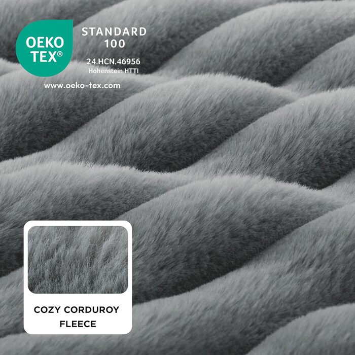 Ортопедичне ліжко для собак середніх порід BEDSURE - 76x51x16.5 см. Водонепроникне диванчик для собак з Memory Foam та Eierkarton-Schaum, знімний Cord-чехол, сірий.
