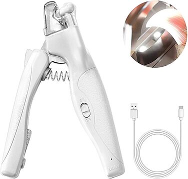 Професійний триммер для нігтів домашніх тварин з LED-підсвічуванням: для собак та котів середніх та маленьких порід, з високоякісною заточкою та пилочкою