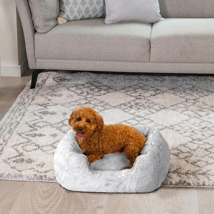 Лежак для собак Best Friends by Sheri Soothe & Snooze Lounge Lux, прямокутний, меморі фоам, сірий, розмір S 51x38 см, праний