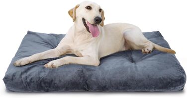 М'яке ліжко для собак великих порід Nobleza, 122x74 см, з неслизьким дном, сірий колір