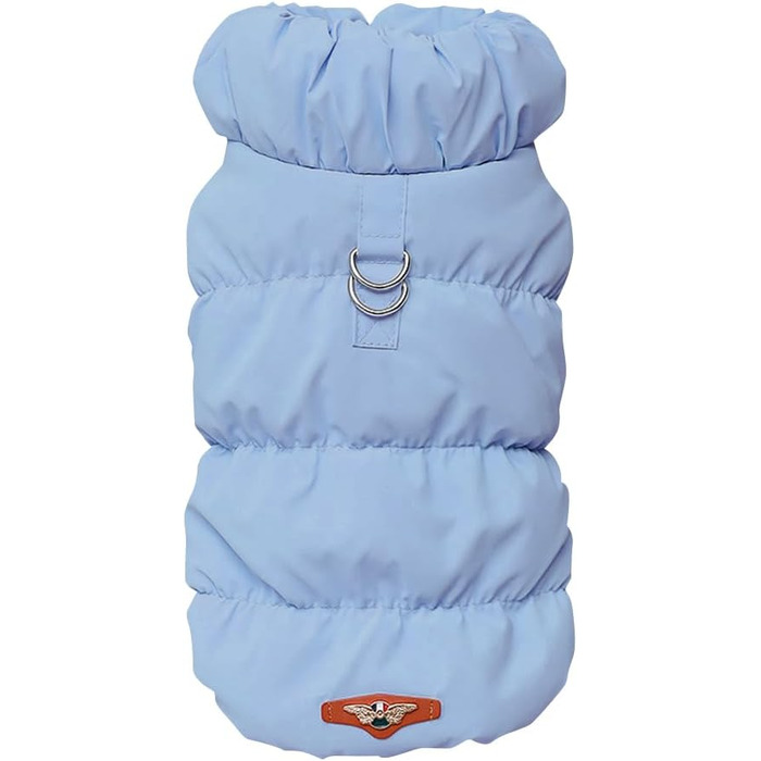 Зимовий теплий водонепроникний та вітронепроникний теплий зимовий одяг для собак з флісу (D-Ring), для малих, середніх та великих собак (Світло-блакитний, XXL)