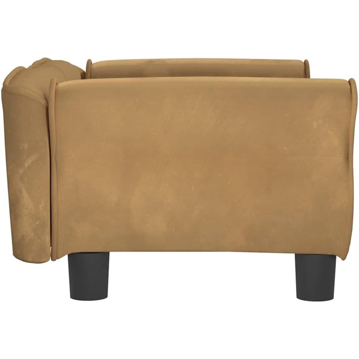 Крісло-ліжко для собак, м'яке ліжко для тварин, лежанка для маленьких собак та котів, лежанка для домашніх тварин, велюр (70 x 45 x 30 см, коричневий)