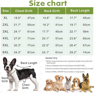 Водонепроникний зимовий одяг для собак Dolahovy: тепла флісова куртка для малих, середніх та великих собак, вєсті з шлейкою (зелений, 2XL)