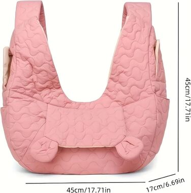 Рюкзак для собак і котів Godpqiui | Дихаючий, м'який, портативний, для малих собак, кошенят, цуценят, подорожей, кемпінгу, прогулянок, велосипеда, рожевий