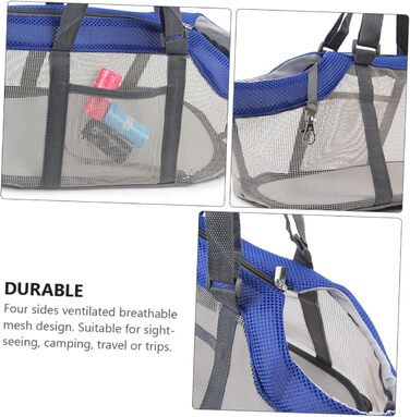 Транспортна сумка для тварин Cosmevivi XXL - велика переноска для собак та котів, блакитна (44x25 см)