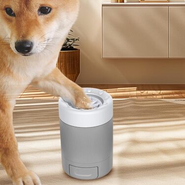 Автоматичний очищувач лап для собак Milageto, портативний, сірий. Догляд за тваринами, для цуценят, легке очищення лап