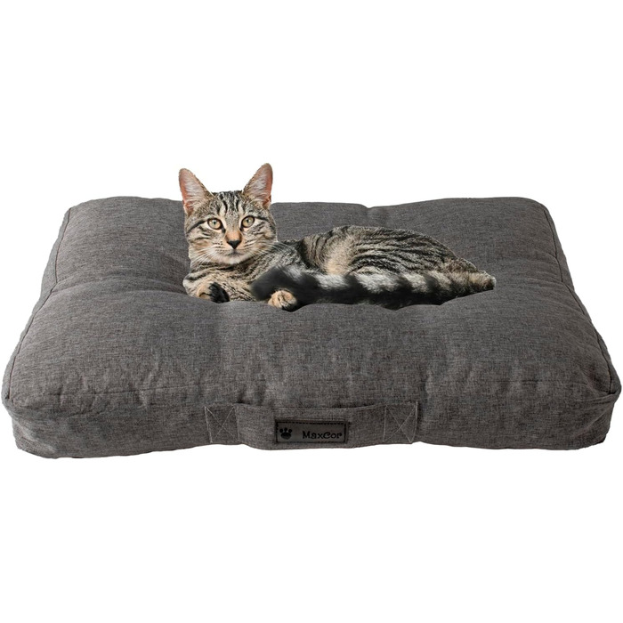 Ортопедична подушка для собак та котів, з memory foam, невелика, сіра, водовідштовхувальна, для суглобів