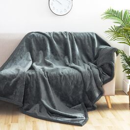 Водонепроникний коврик для собак 100x120 см - Великий м'який коврик для собак, зворотний коврик для тварин, стійкий до подряпин та прання, захист для дивану, ліжка та автомобіля, сірий (100x145 см)