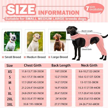 Комбінезон для собак після операції на ногах, захист від витікання, запобігає інфекціям, розмір L, рожевий