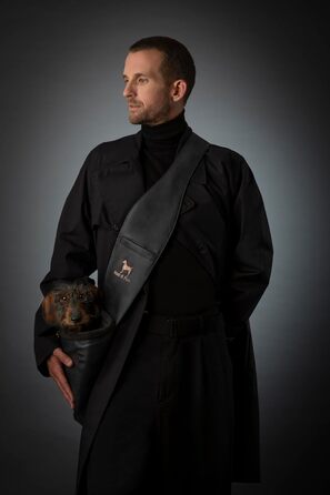 Трансформер для собак Noah & Paw: переноска для маленьких собак до 10 кг з регульованим плечовим ременем та м'яким хутром, 3 системи безпеки, веганська шкіра